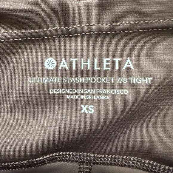 Athleta Leggings Womens XS Purple Ultimate Stash Pockets 7/8 Tight Yoga Workout - Picture 11 of 14